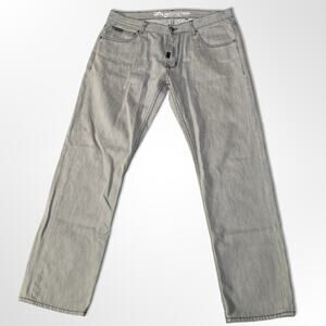 LRG Men's Grey Straight Leg Premium Pants 36x33